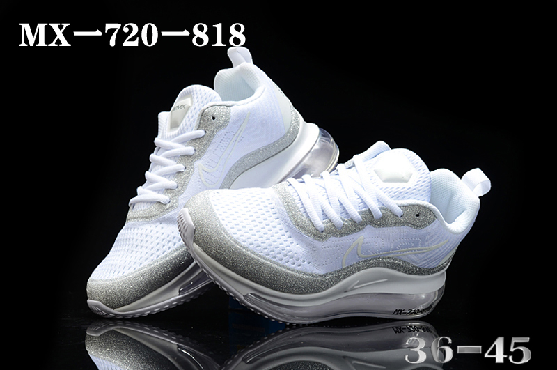 Women Nike Air Max 720-818 White Grey Shoes - Click Image to Close
